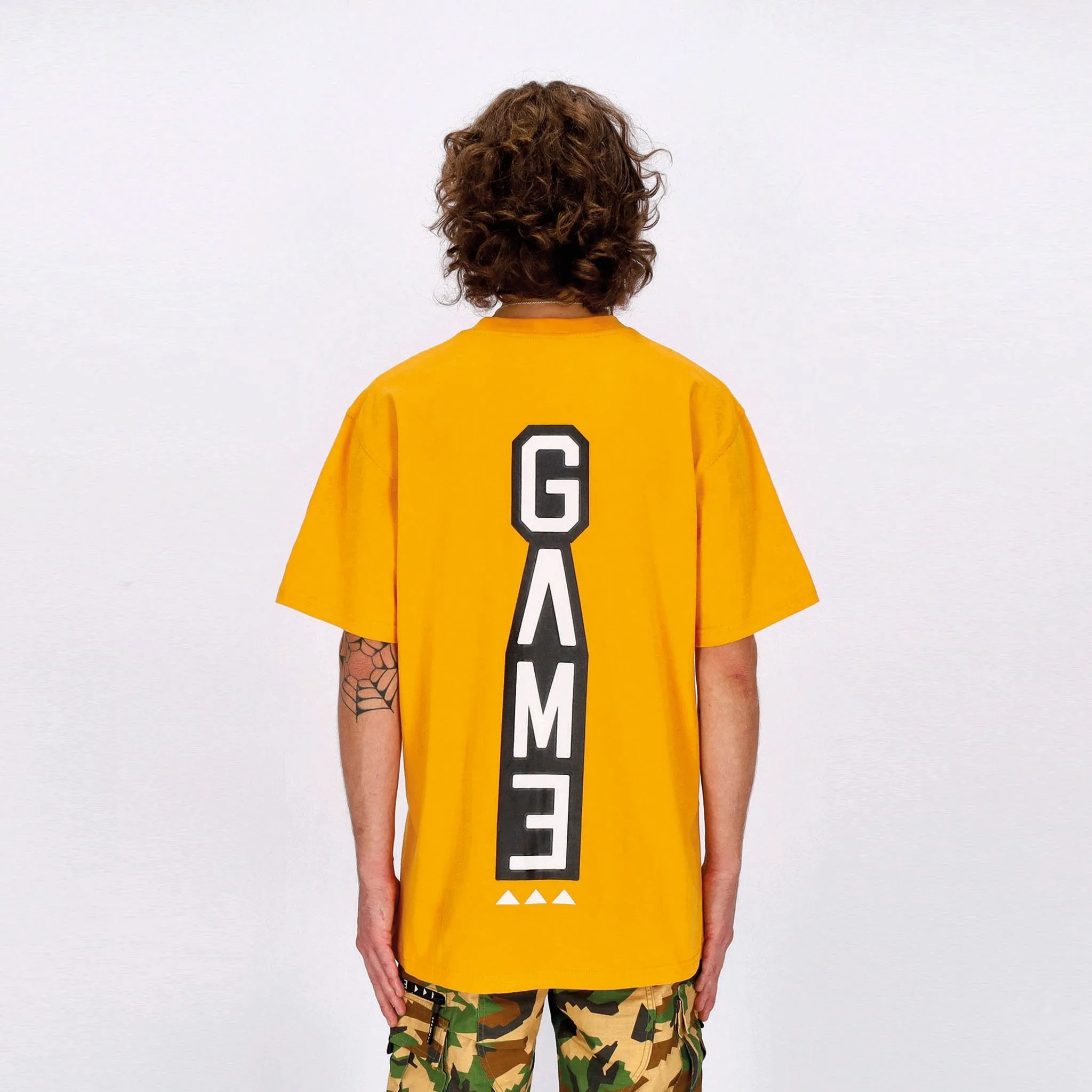 Maglietta Uomo Vertical Back G-tee Mustard