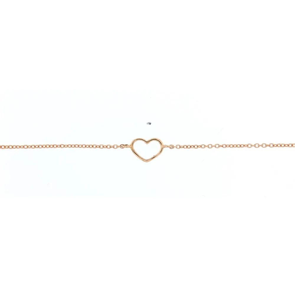 Marco Gerbella - Bracciale catena cuore filo in oro giallo