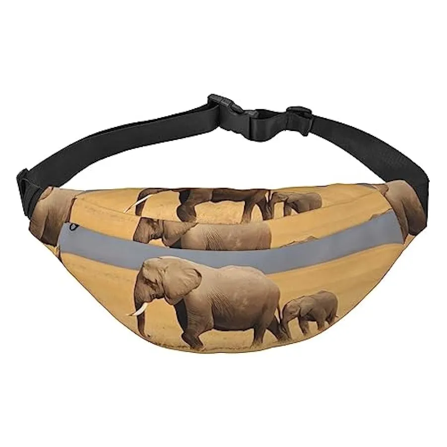Marsupio con elefante africano per donne uomini marsupio cintura regolabile casual marsupio marsupio per viaggi escursionismo ma