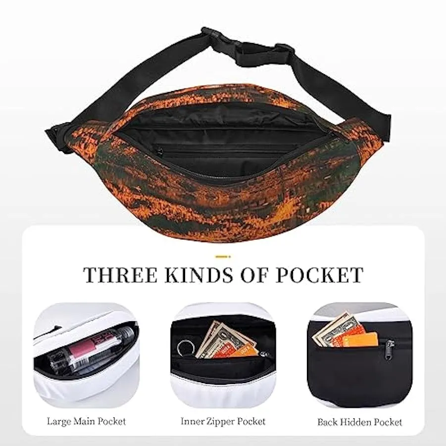 Marsupio per uomo donna borsa a tracolla albero in acqua stampa marsupio per allenamento sport viaggio, Come nella foto, Taglia 