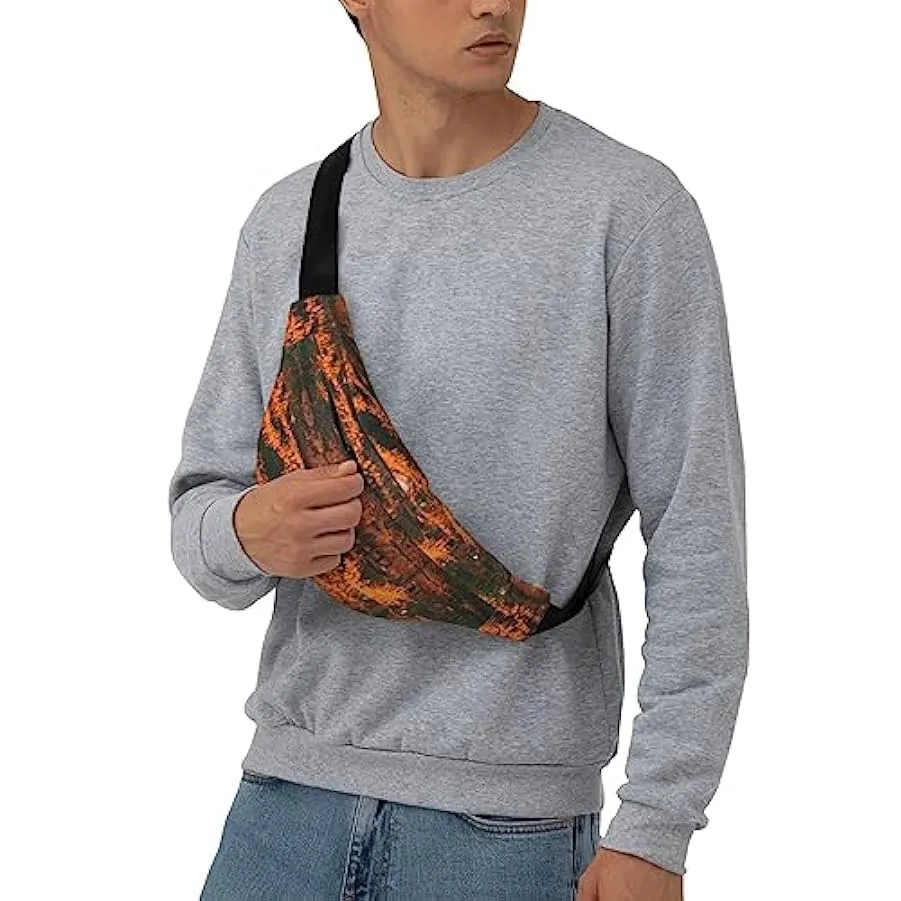 Marsupio per uomo donna borsa a tracolla albero in acqua stampa marsupio per allenamento sport viaggio, Come nella foto, Taglia 