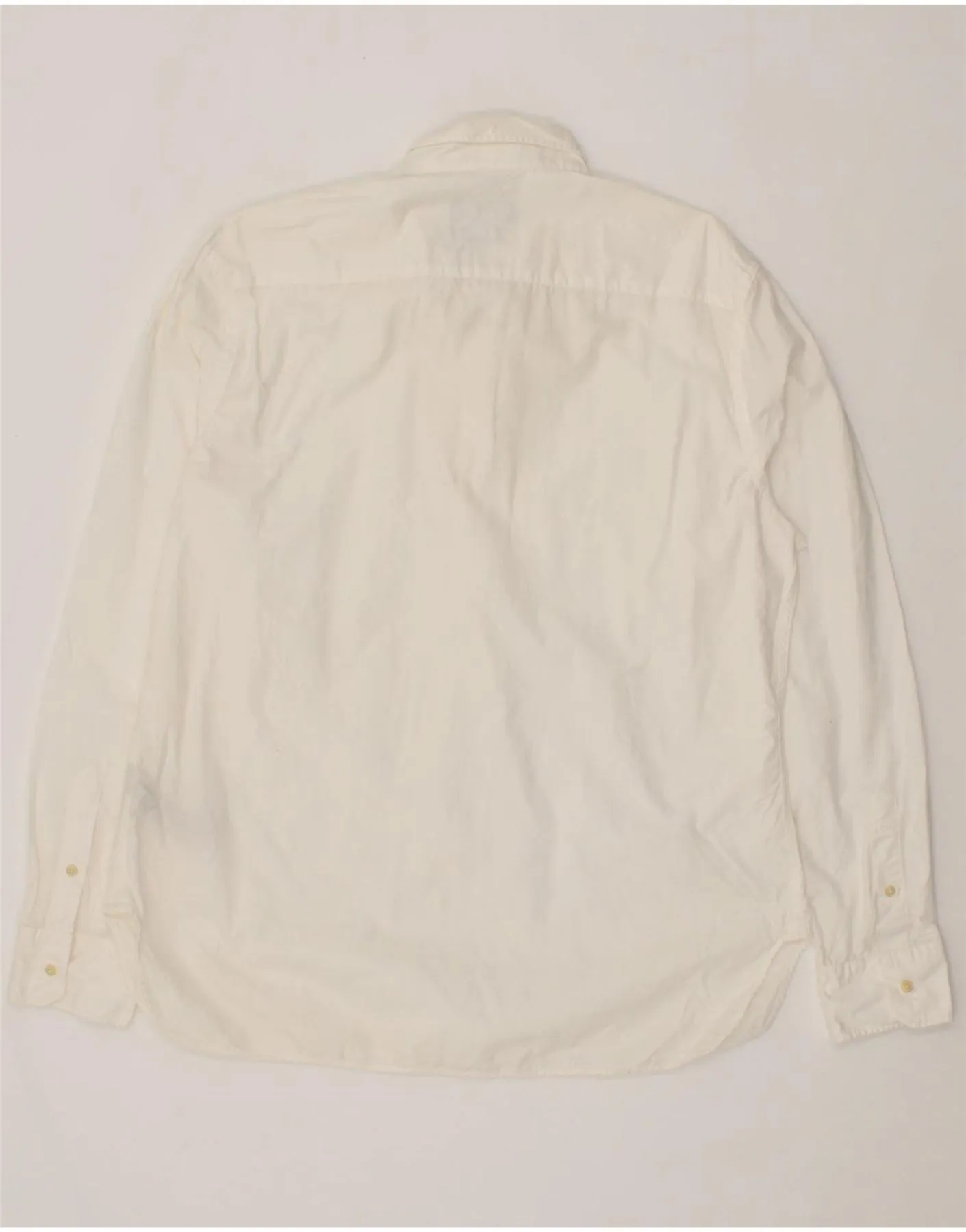 MASSIMO DUTTI Mens Pullover Shirt XL White Cotton