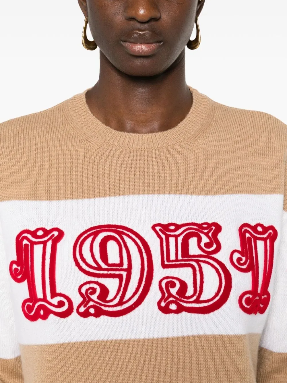 Max Mara-Maglione a righe Dirce con motivo 1951