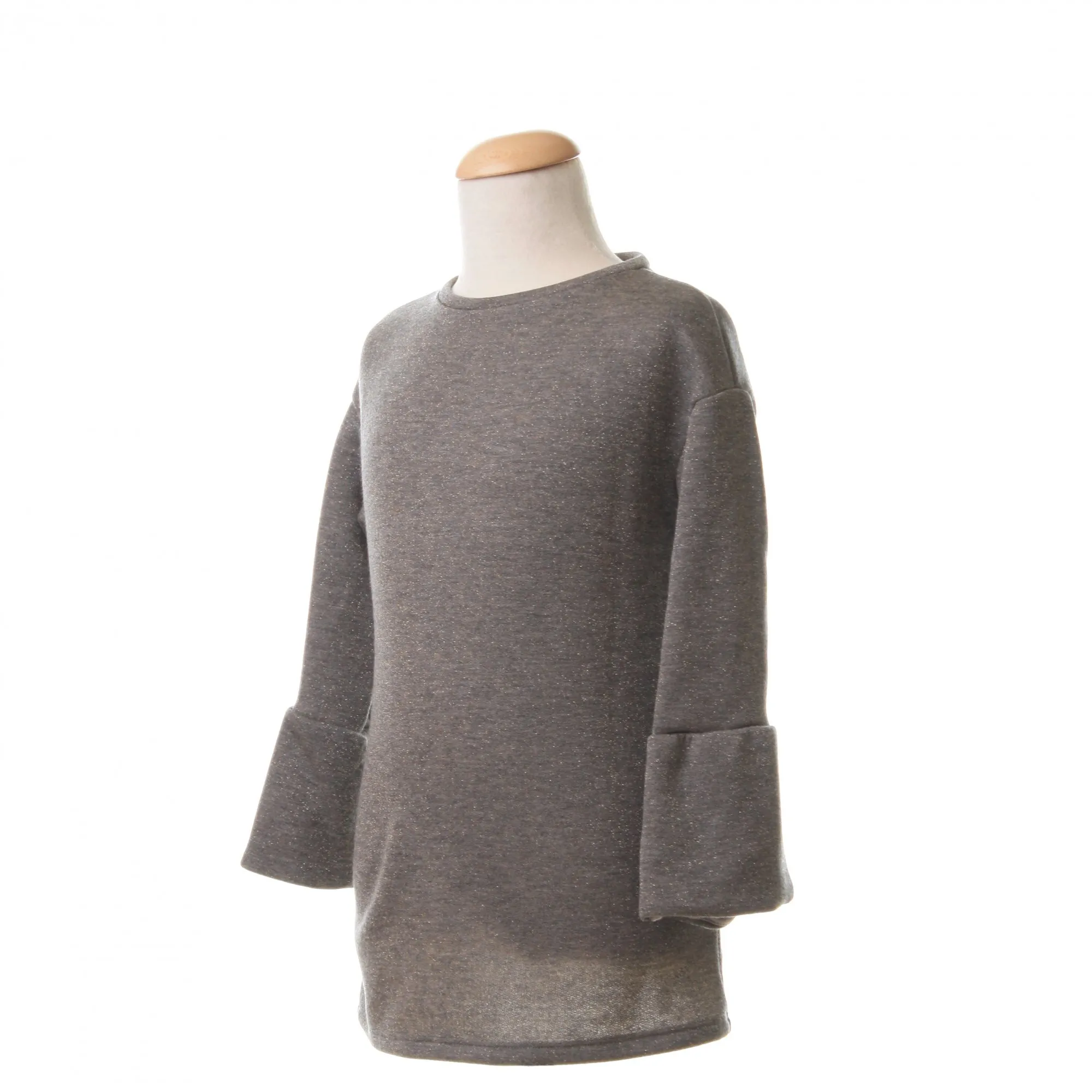 Maxi Felpa Grigio Melange Lurex