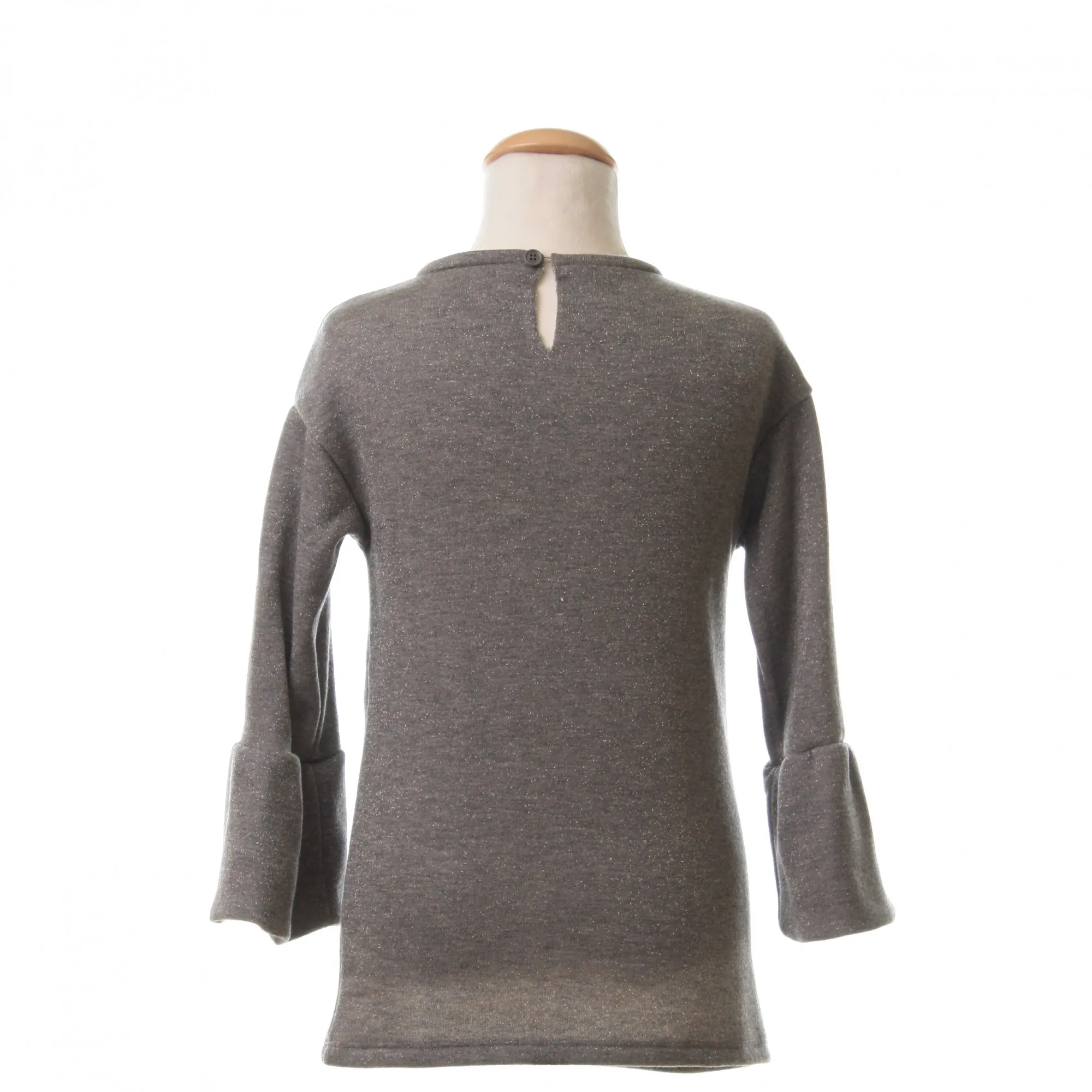 Maxi Felpa Grigio Melange Lurex
