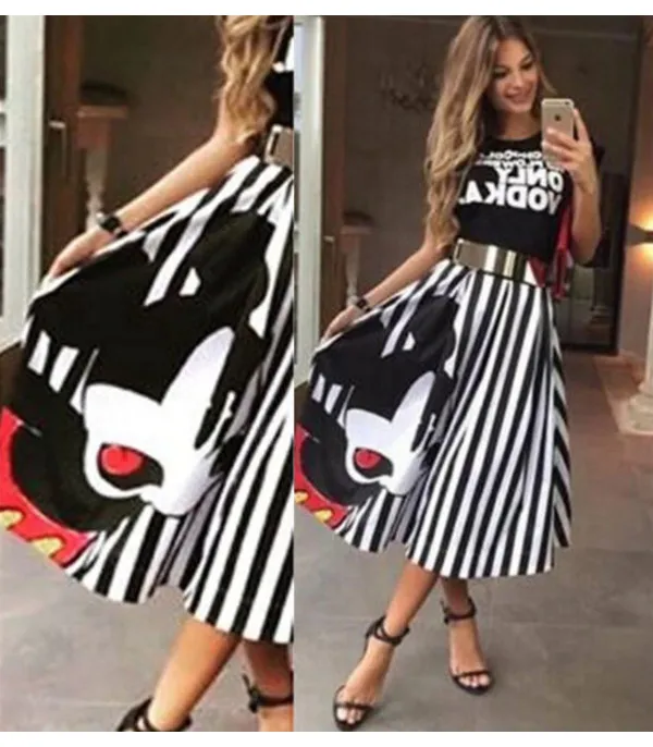Maxigonna Mickey stripe