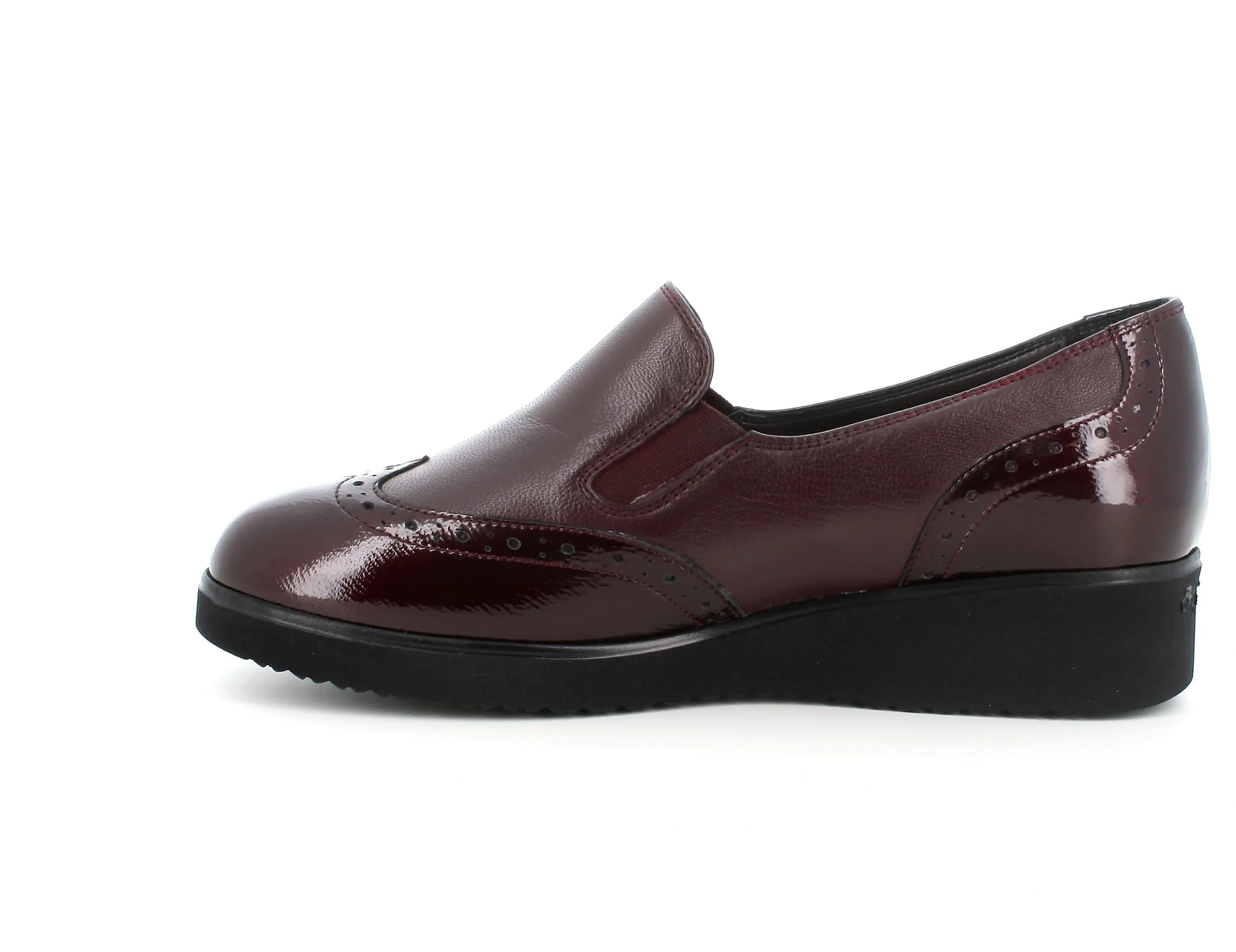 Melluso donna scarpe basse in pelle bordeaux