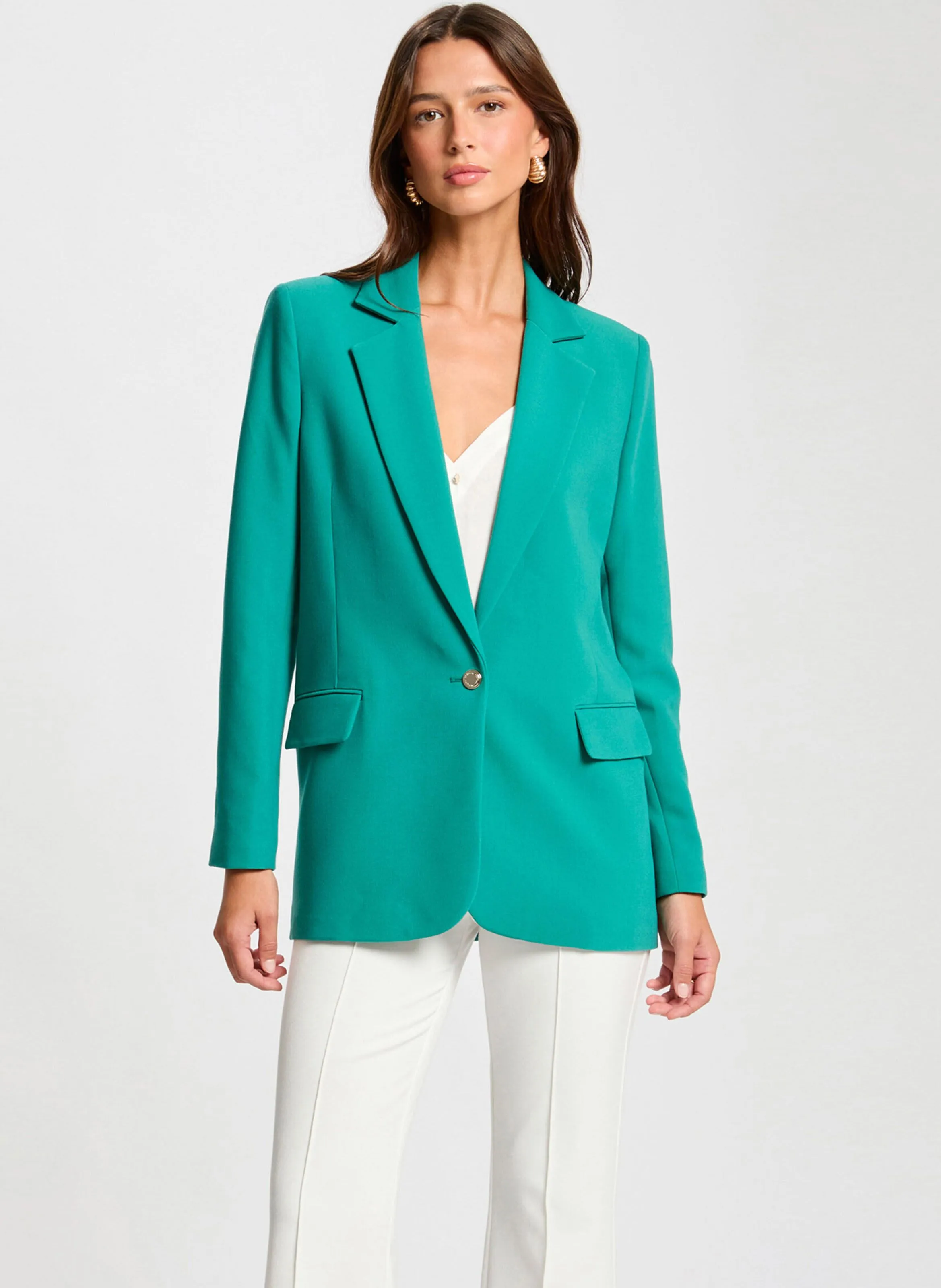  MORGAN   VIANO.F - Giacca con revers taglio dritto | Verde