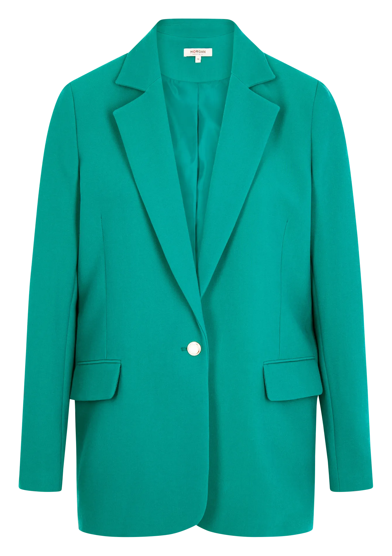  MORGAN   VIANO.F - Giacca con revers taglio dritto | Verde