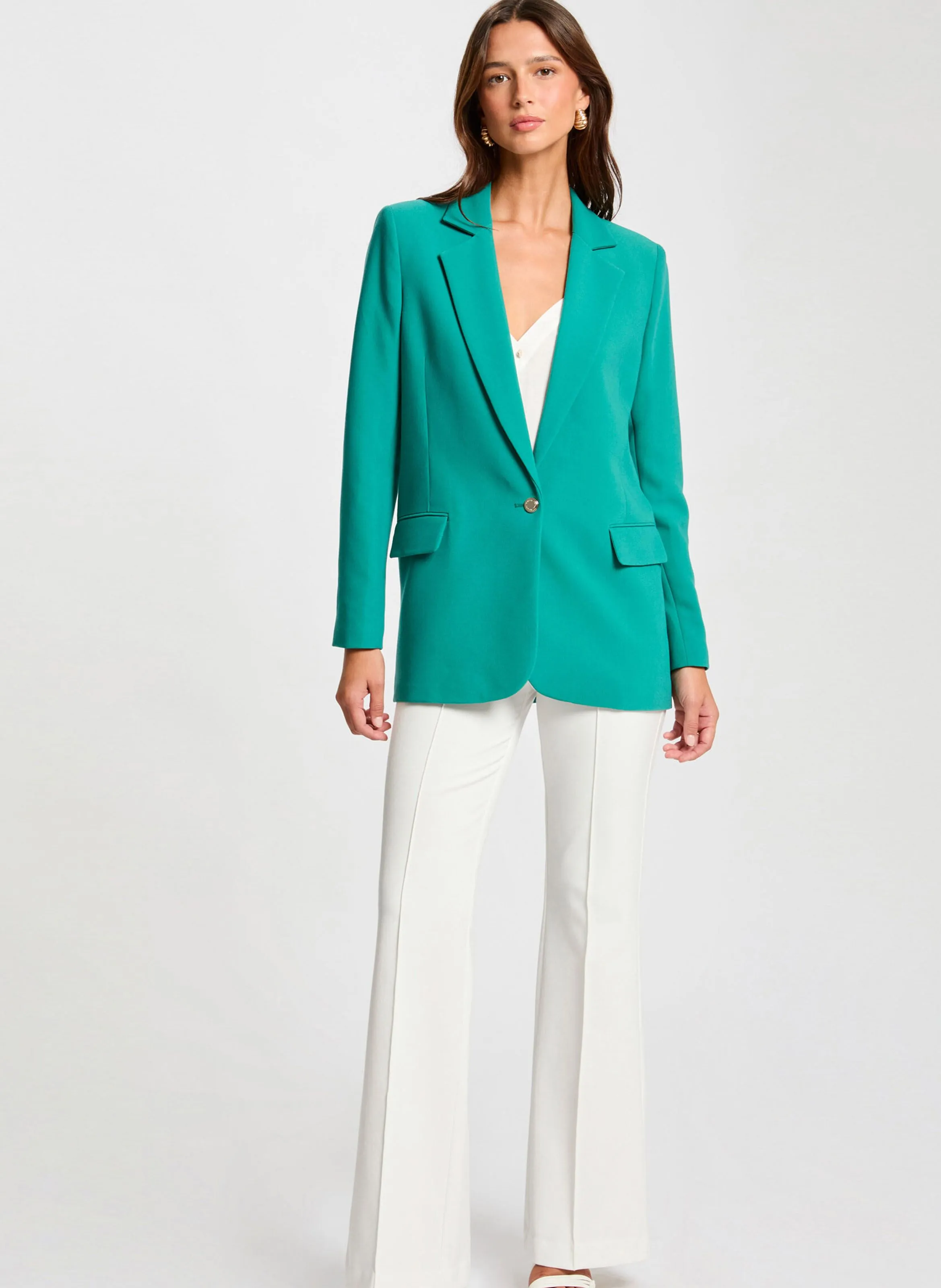  MORGAN   VIANO.F - Giacca con revers taglio dritto | Verde
