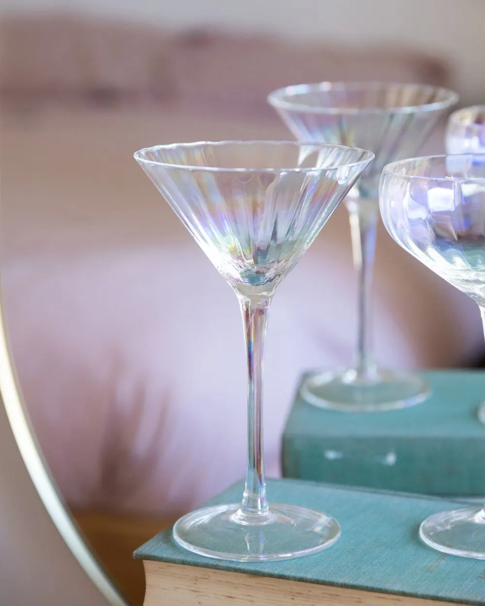 MORGANITE Set of 4 Martini Glasses Transparent 220 ml