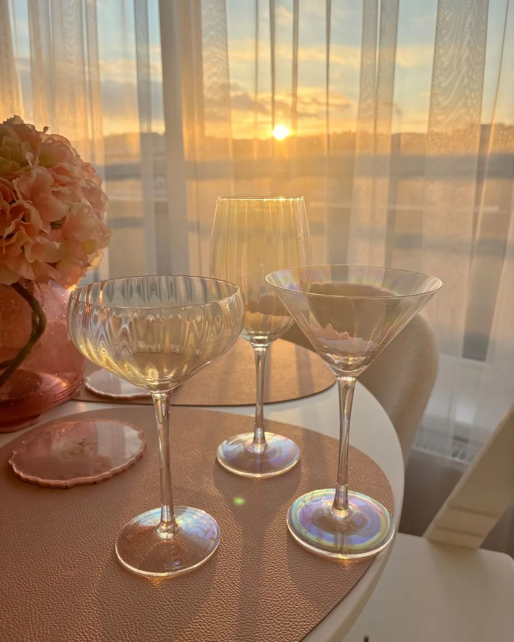 MORGANITE Set of 4 Martini Glasses Transparent 220 ml