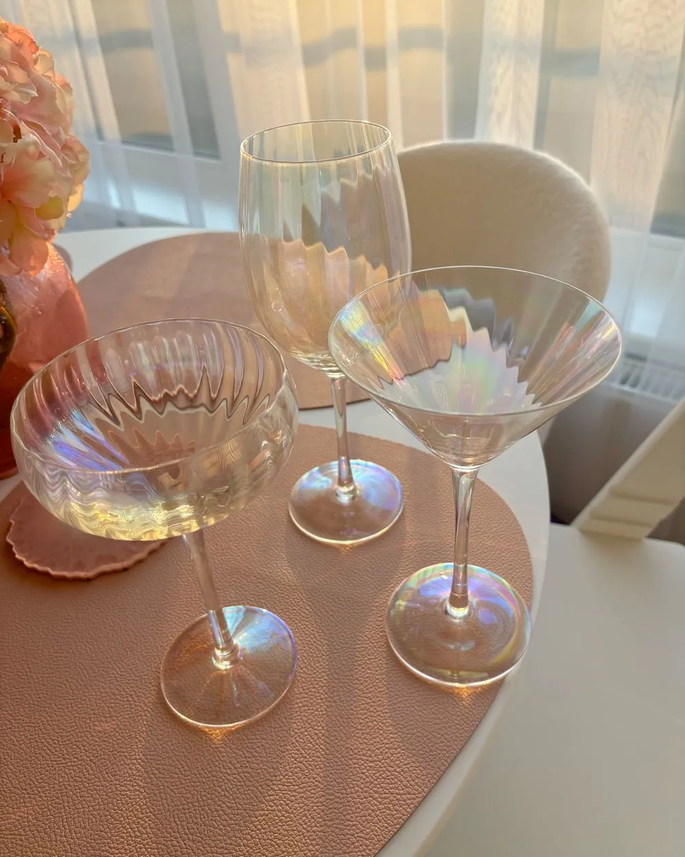 MORGANITE Set of 4 Martini Glasses Transparent 220 ml