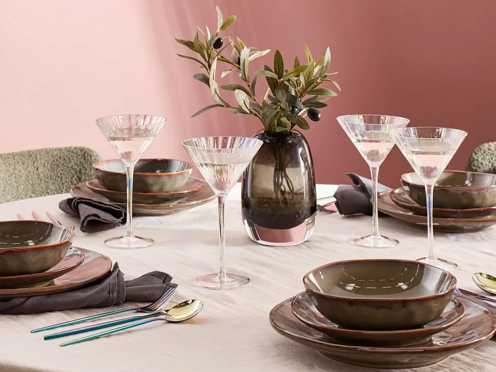 MORGANITE Set of 4 Martini Glasses Transparent 220 ml