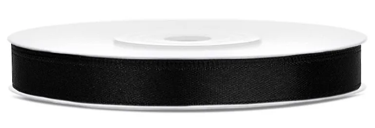 Nastro regalo in raso nero 25m