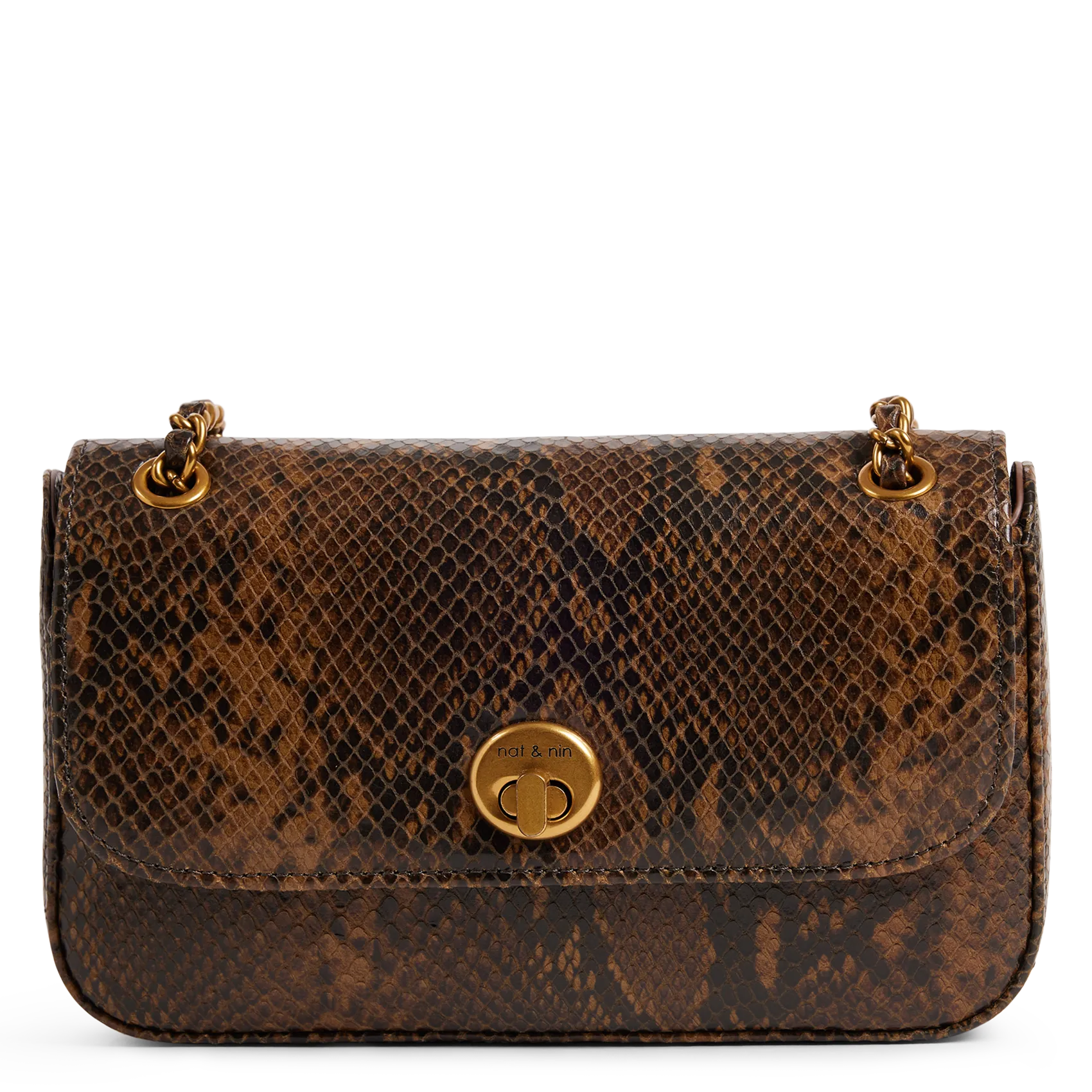  NAT & NIN   MINI GRACE - Borsa a bandoliera in pelle | Marrone