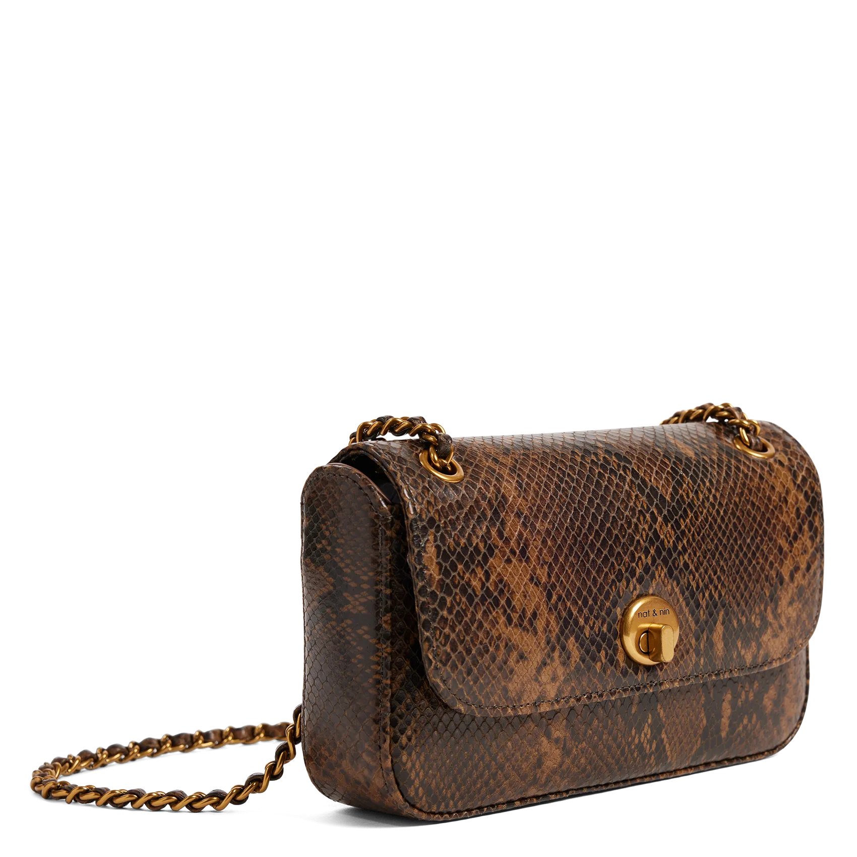  NAT & NIN   MINI GRACE - Borsa a bandoliera in pelle | Marrone
