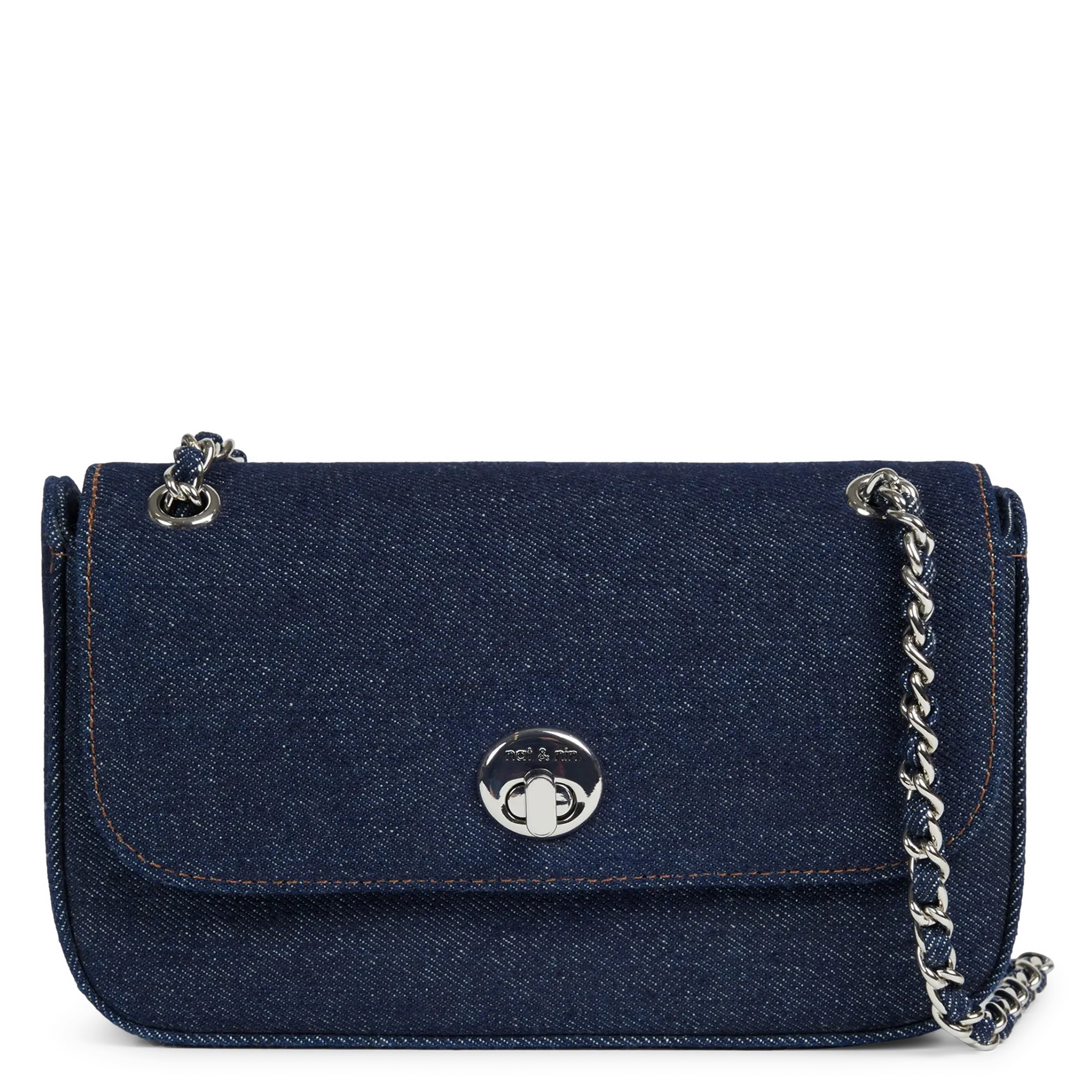  NAT & NIN   MINI GRACE DENIM - Borsa a spalla in cotone | Blu