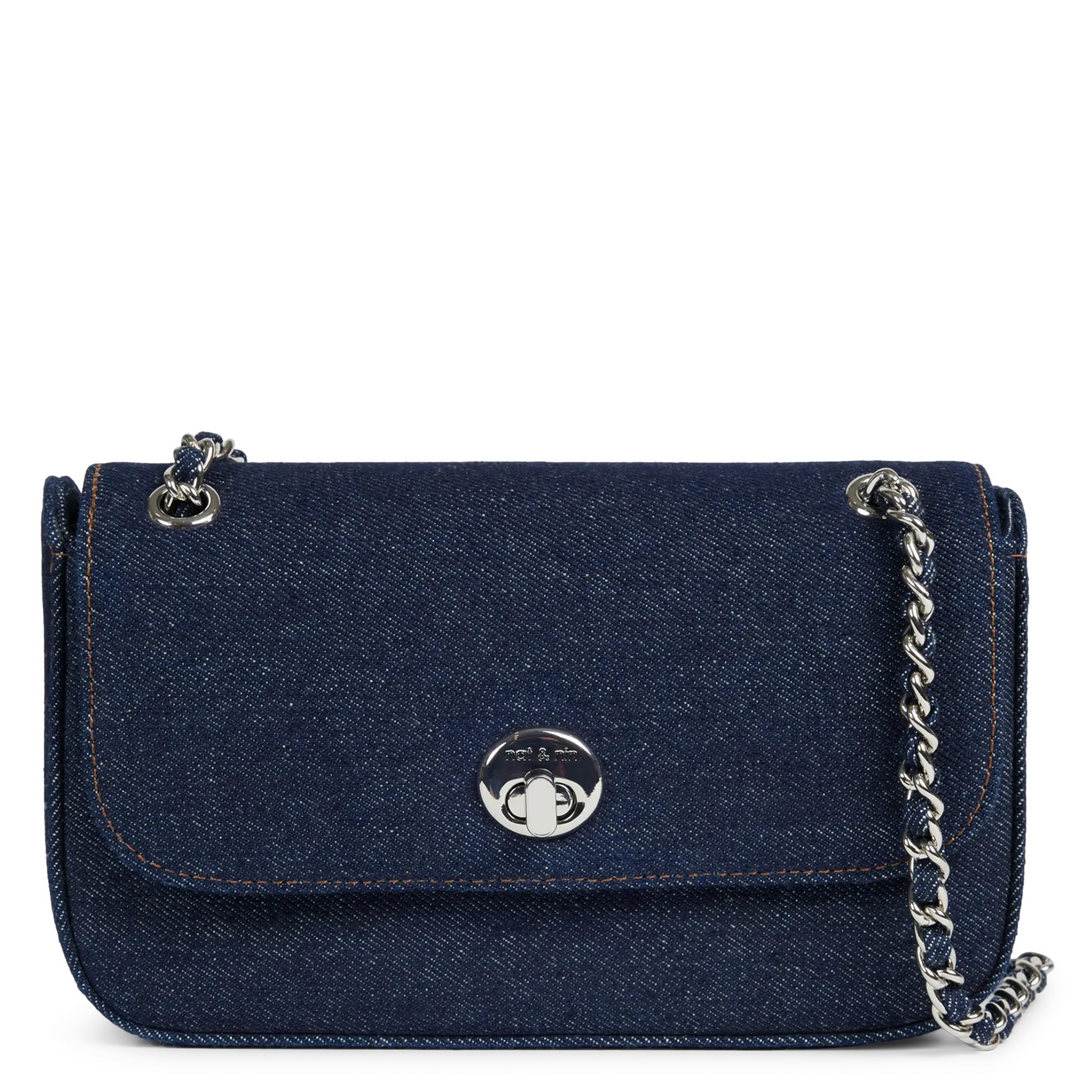  NAT & NIN   MINI GRACE DENIM - Borsa a spalla in cotone | Blu