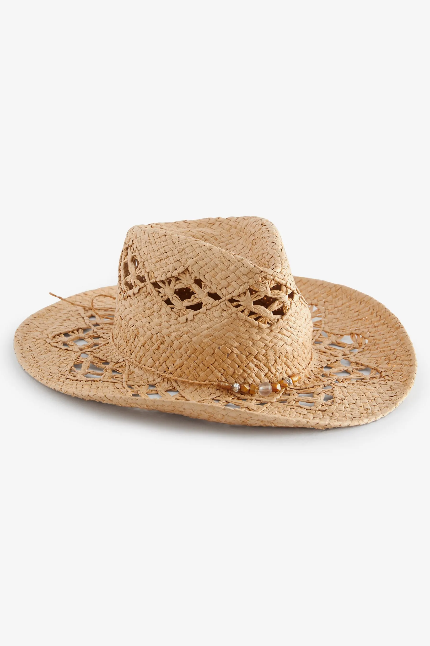 Naturale con catena per conchiglie  - Cappello stile western stile cowboy