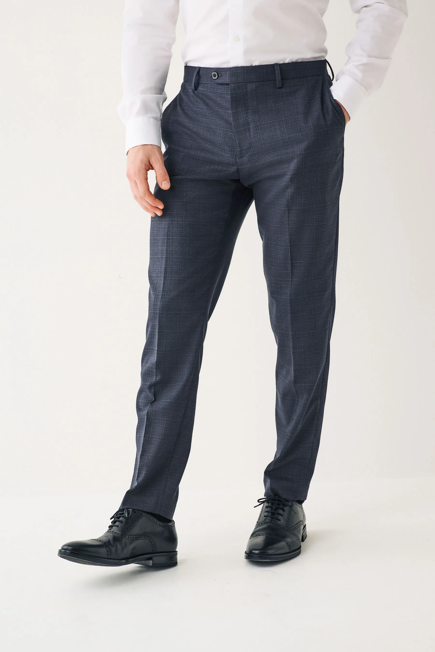Navy  - Pantaloni da completo a quadri