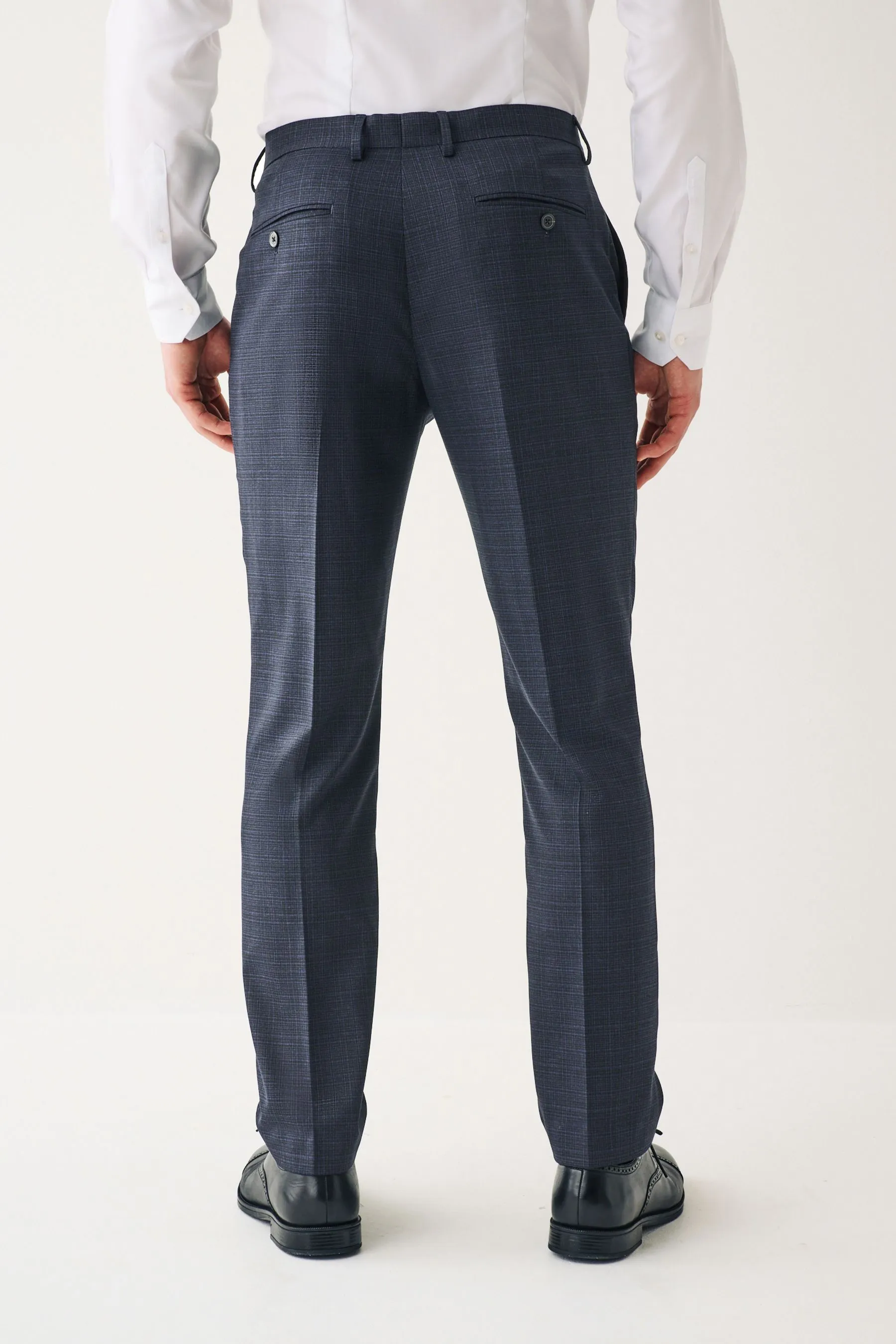 Navy  - Pantaloni da completo a quadri