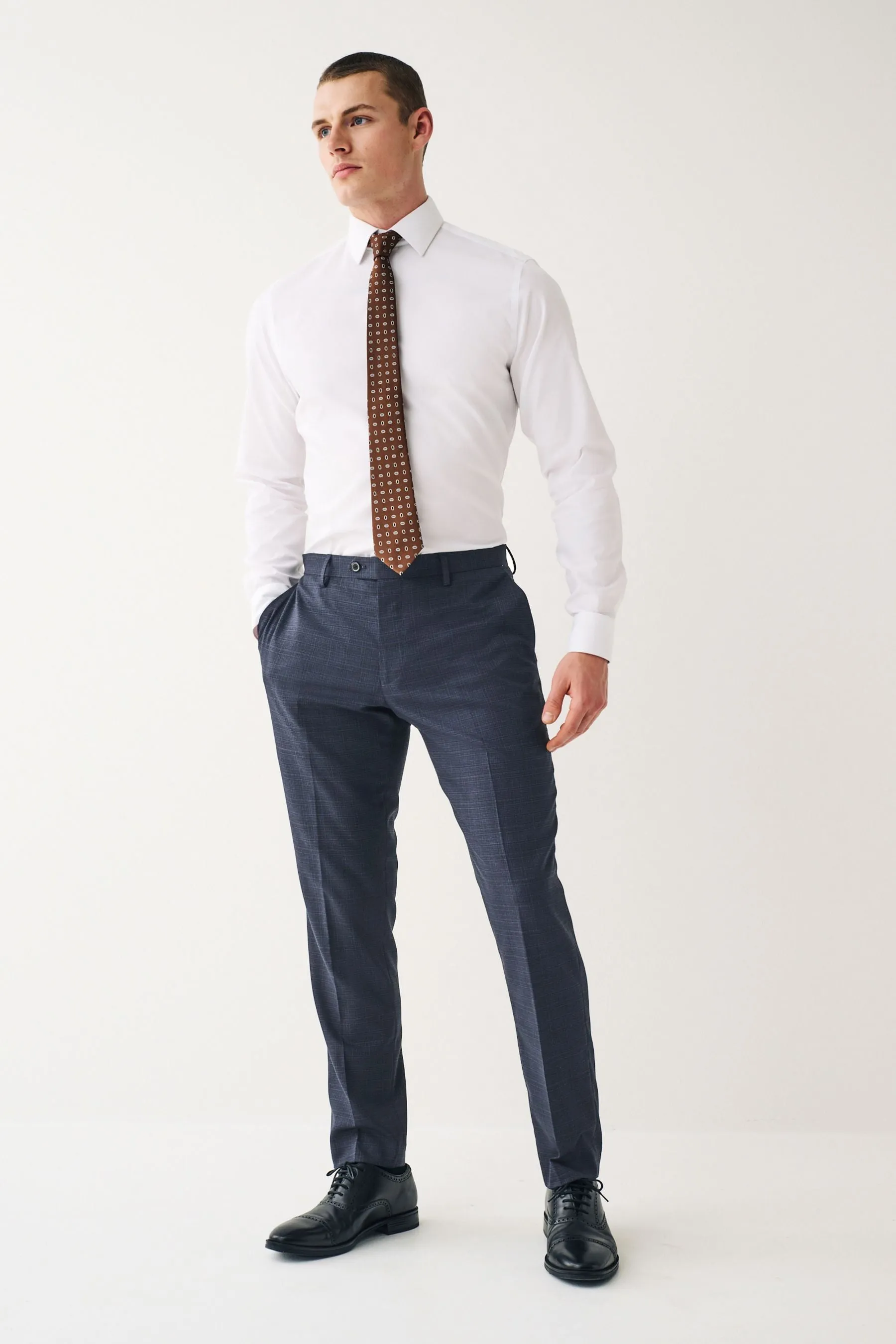 Navy  - Pantaloni da completo a quadri