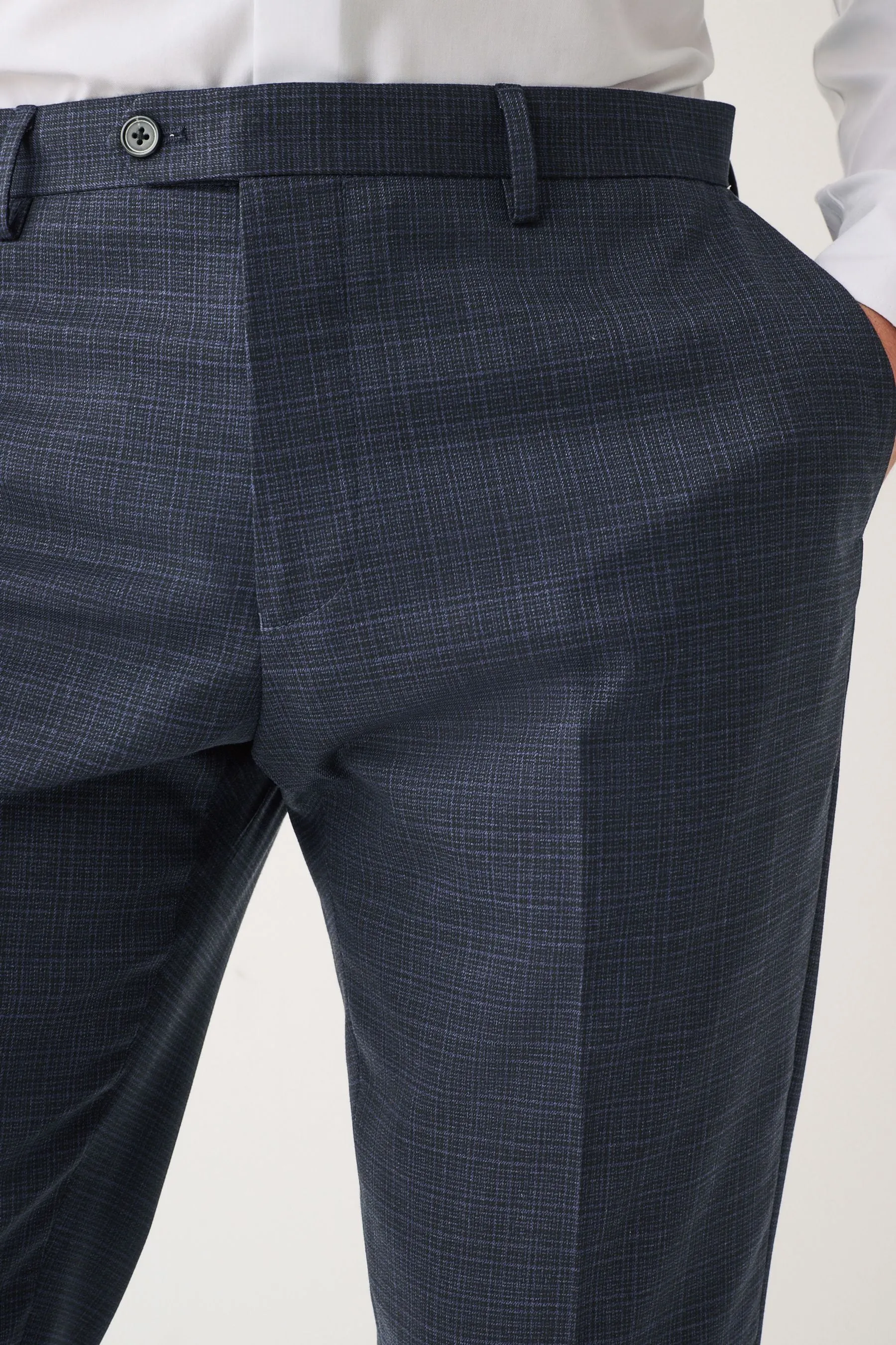 Navy  - Pantaloni da completo a quadri