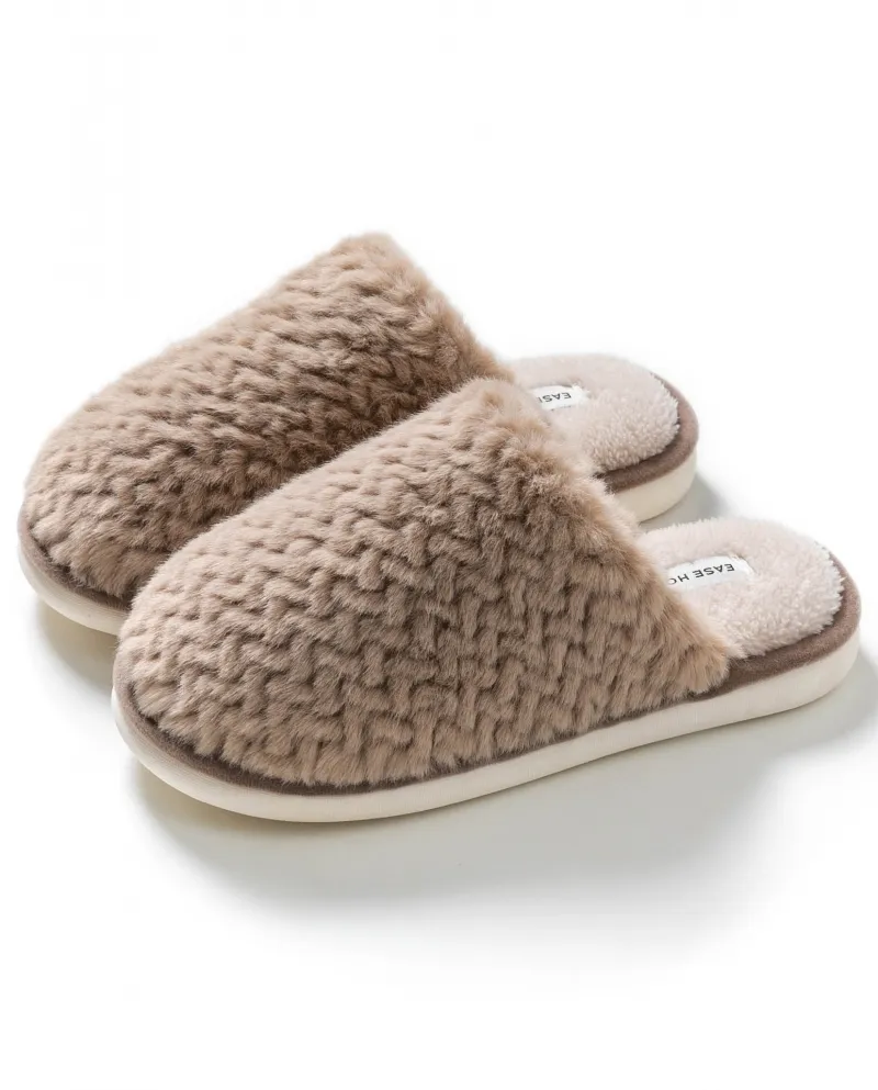 Nuove pantofole di cotone Pantofole di peluche per coppia antiscivolo per la casa di moda invernale da donna