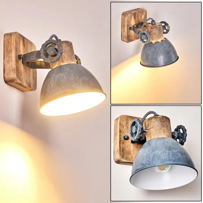 Orny Applique Legno chiaro, 1-Luce