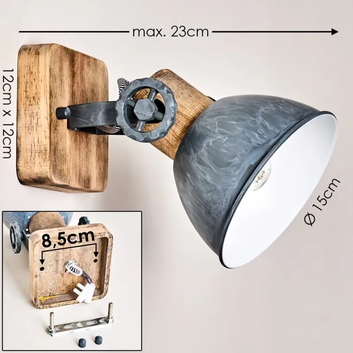 Orny Applique Legno chiaro, 1-Luce