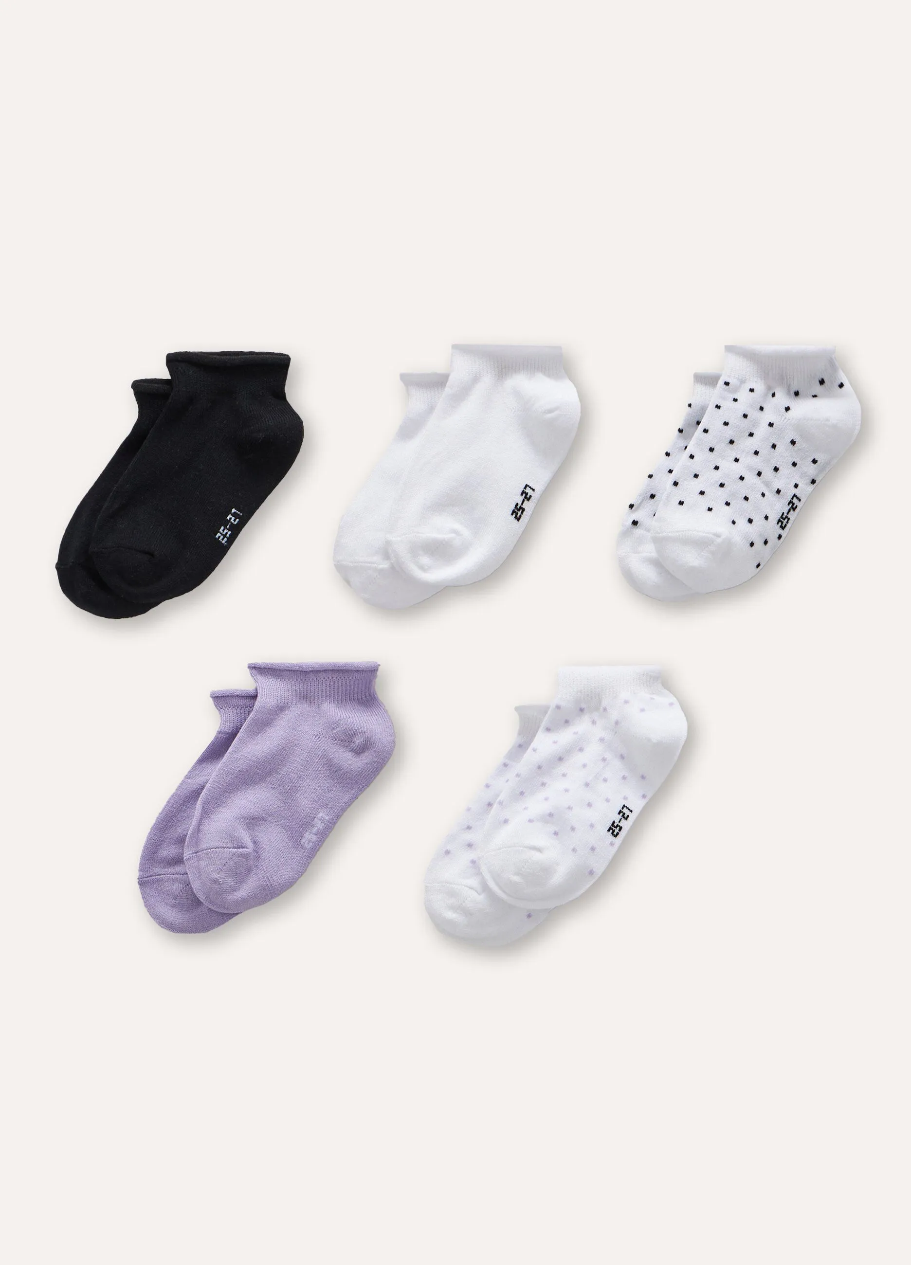 Pack 5 calze in cotone stretch