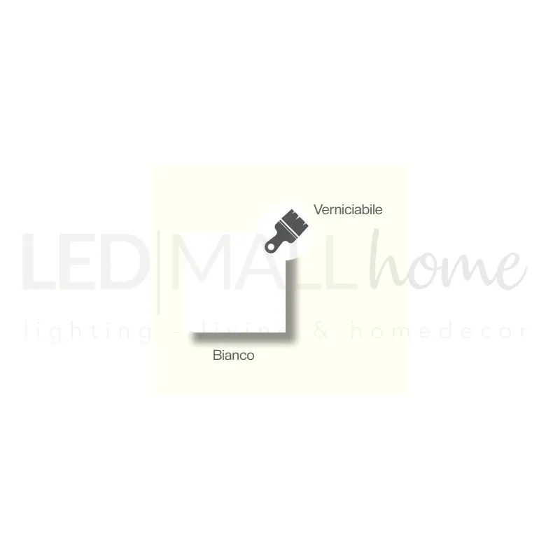 Pannello doga centrale geometrico 3D in duropolimero bianco 2800X143X12mm