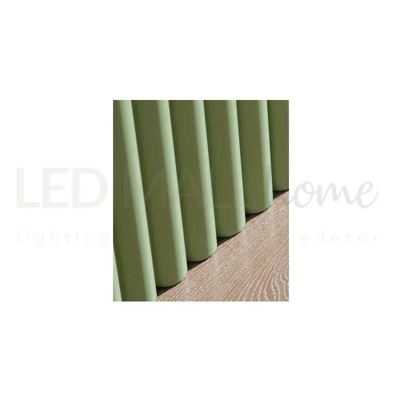Pannello doga centrale geometrico 3D in duropolimero bianco 2800X143X12mm