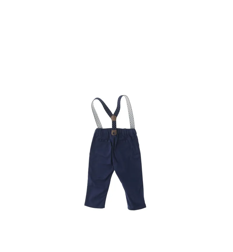 Pantalone con bretelle