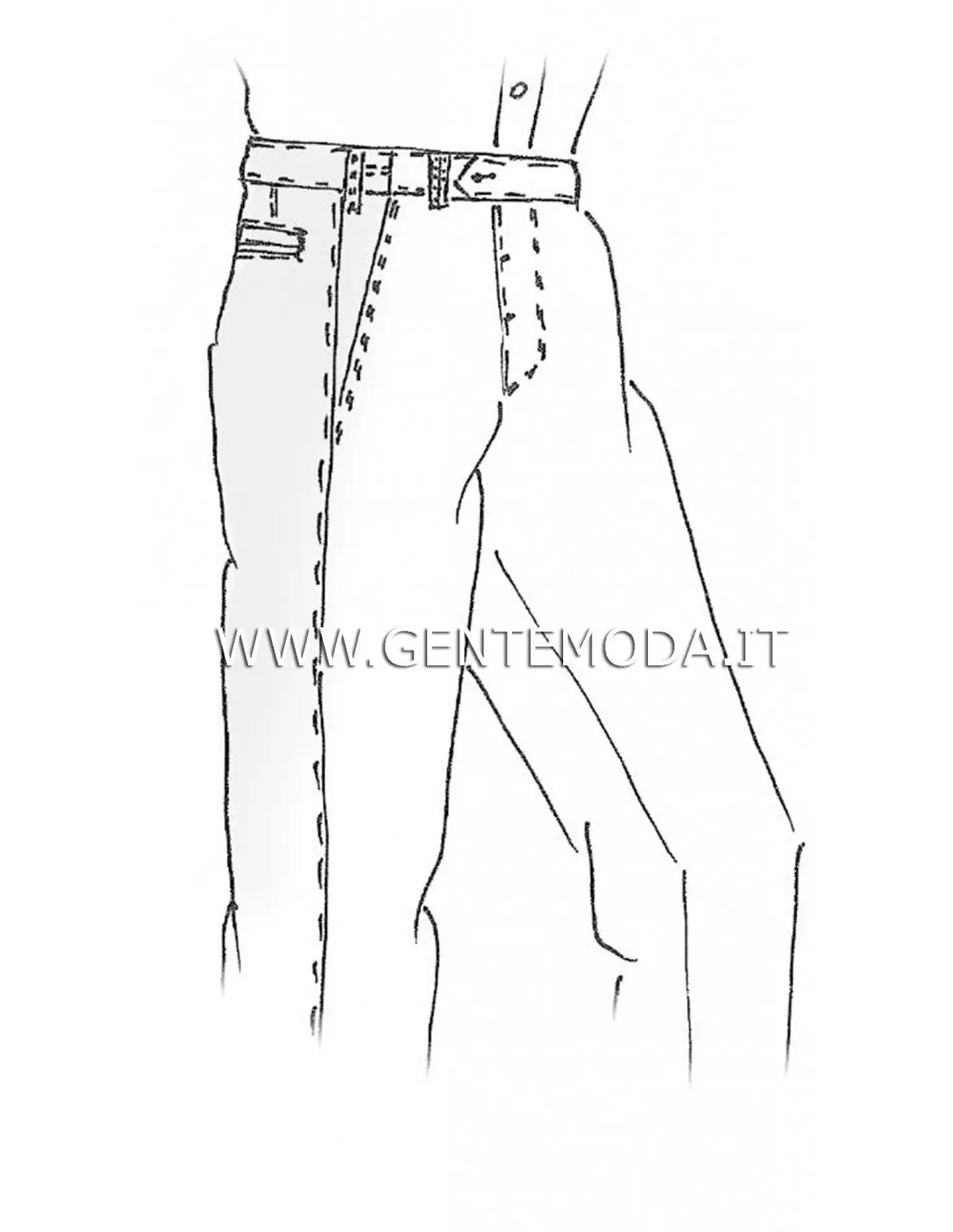 Pantalone in lana Flanella mod Bergamo Blu (pesante invernale)