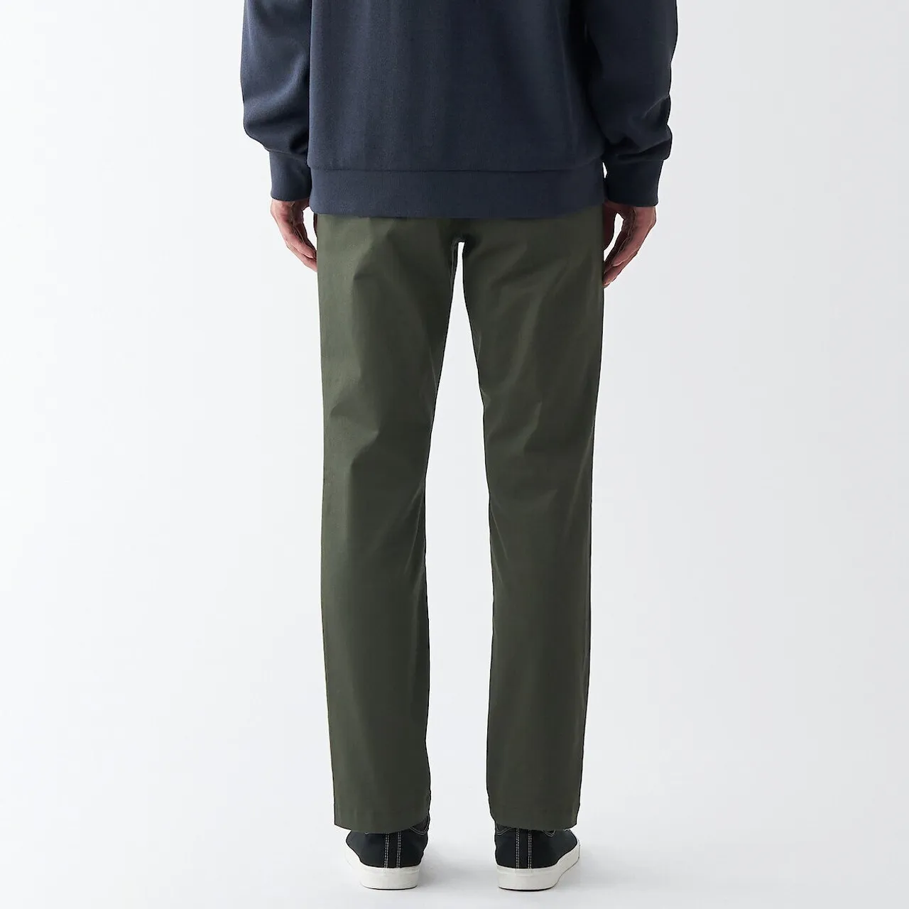 Pantaloni chino a gamba slim elasticizzati Verde Scuro 19232