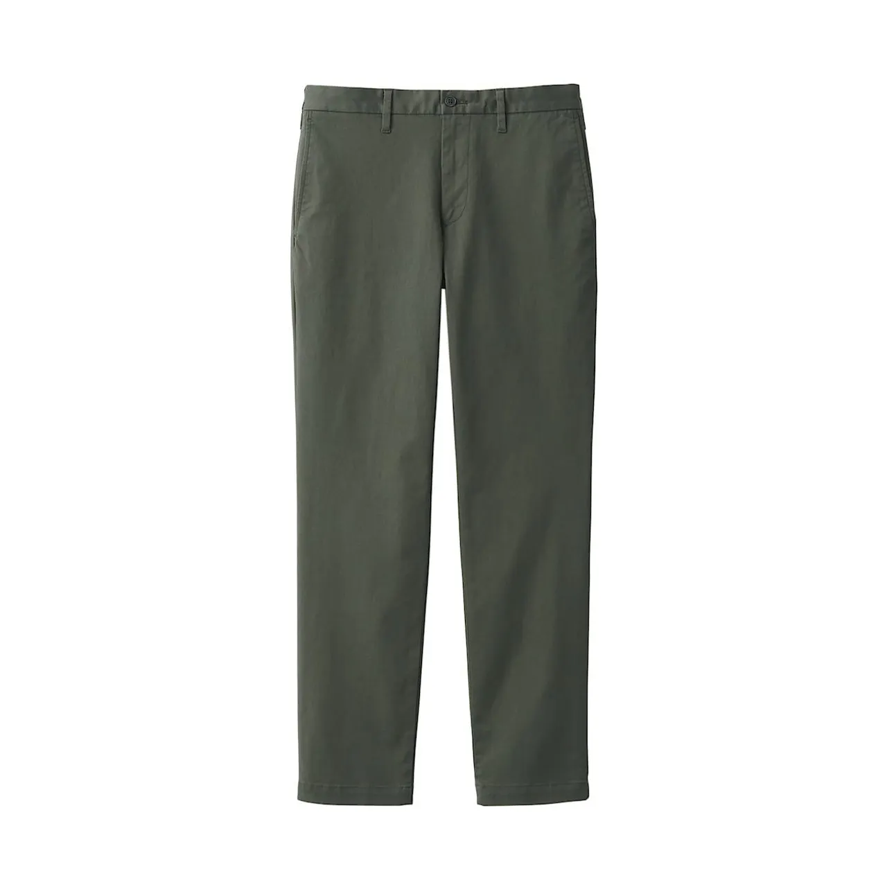 Pantaloni chino a gamba slim elasticizzati Verde Scuro 19232