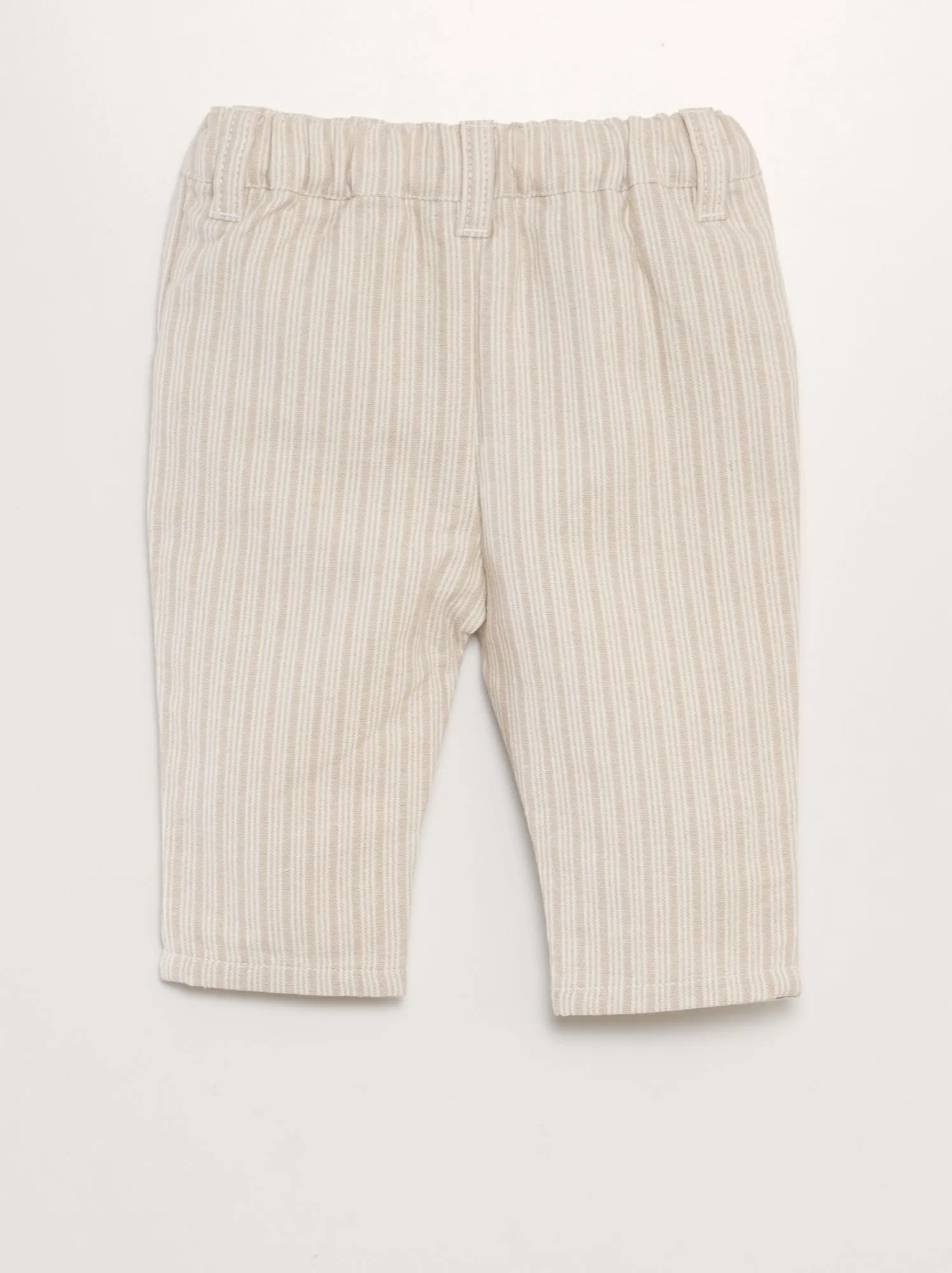 Pantaloni chino a righe - BIANCO