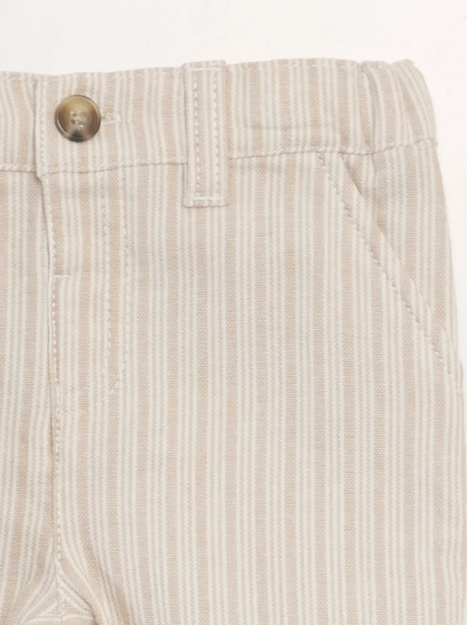 Pantaloni chino a righe - BIANCO