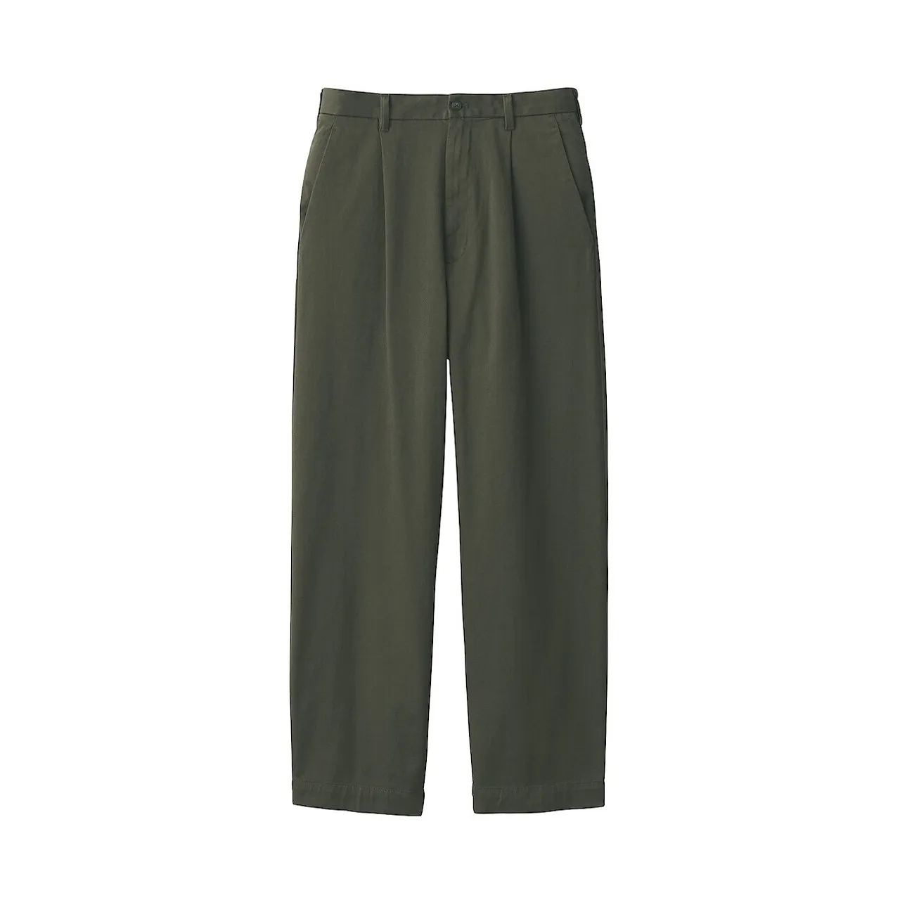 Pantaloni chino da uomo a gamba larga con pieghe sul davanti.