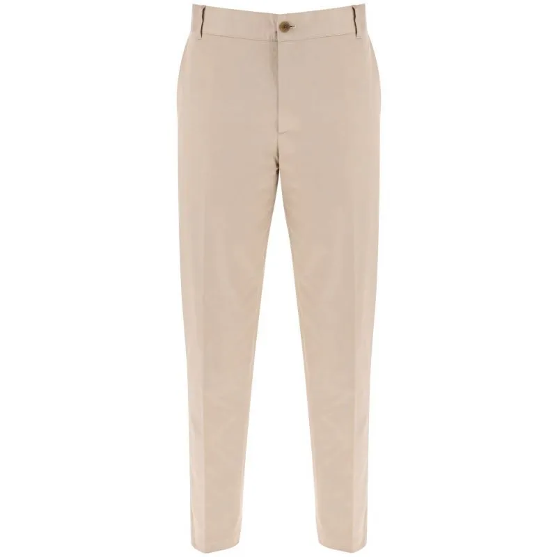 Pantaloni chino in gabardina di cotone