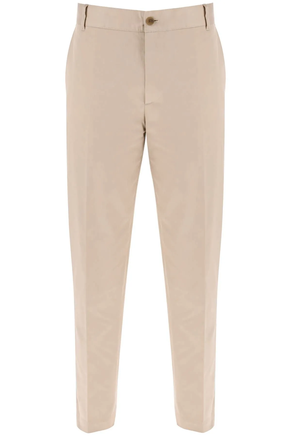 Pantaloni chino in gabardina di cotone