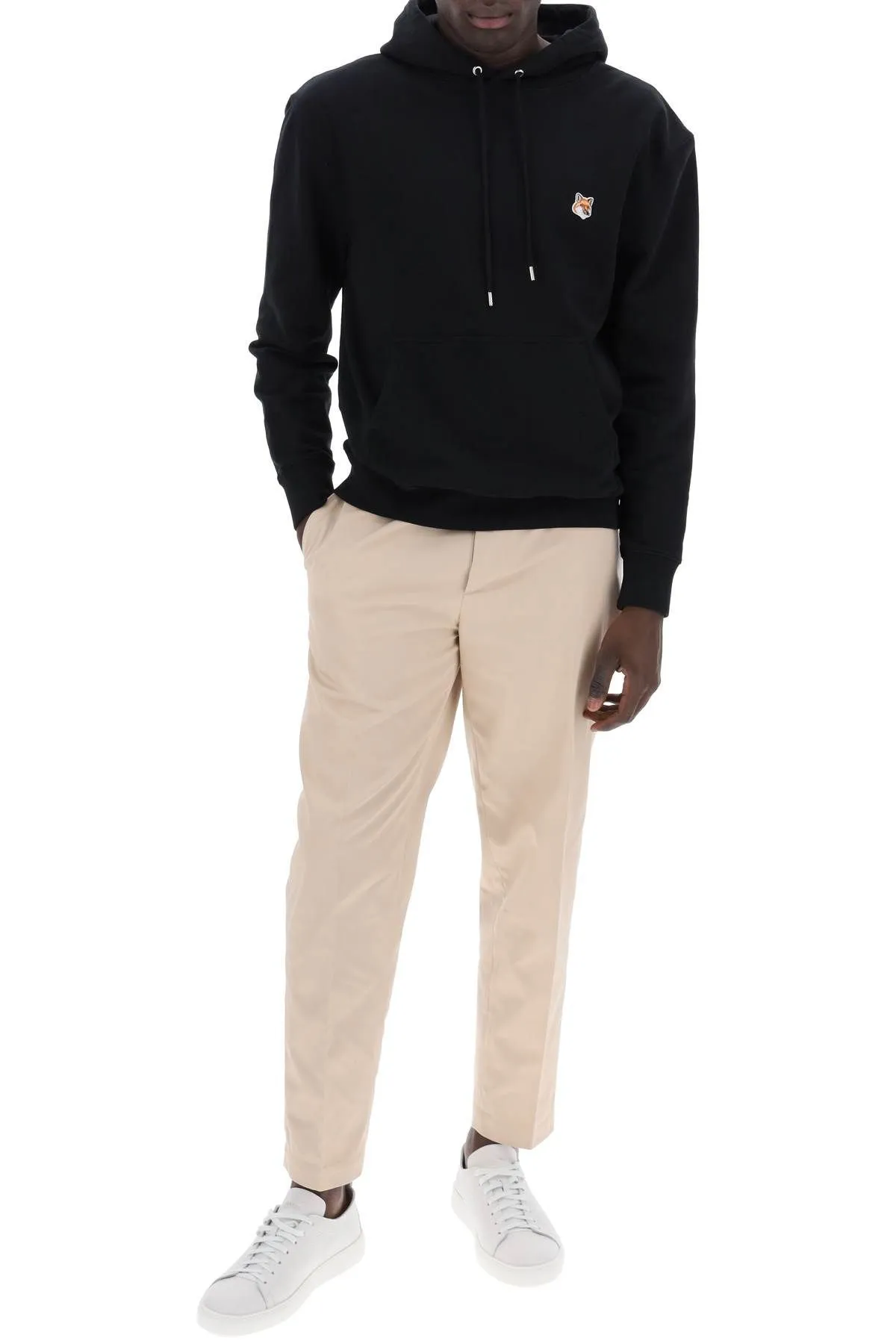 Pantaloni chino in gabardina di cotone