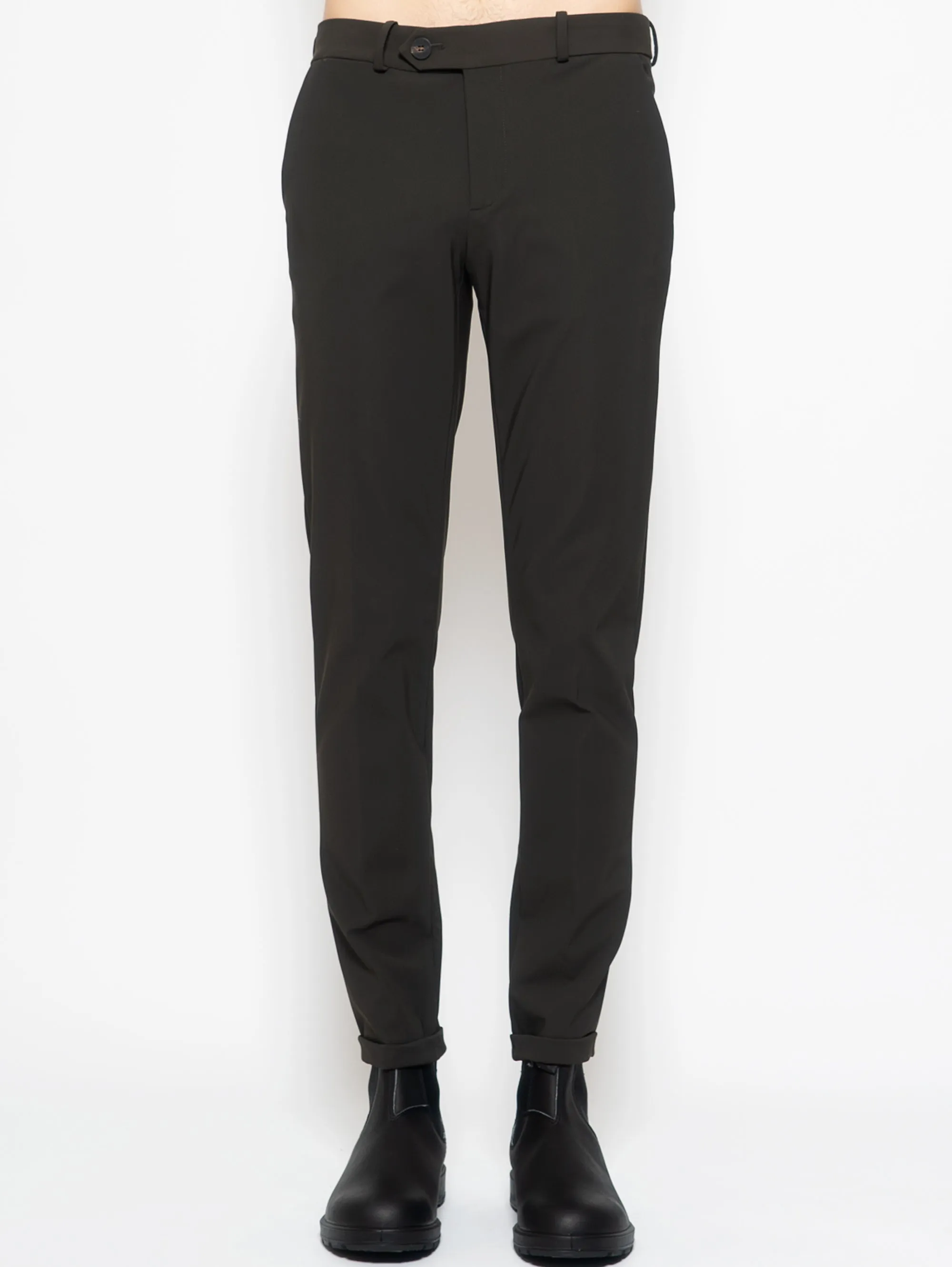 Pantaloni Chino in Lycra Stretch Verde