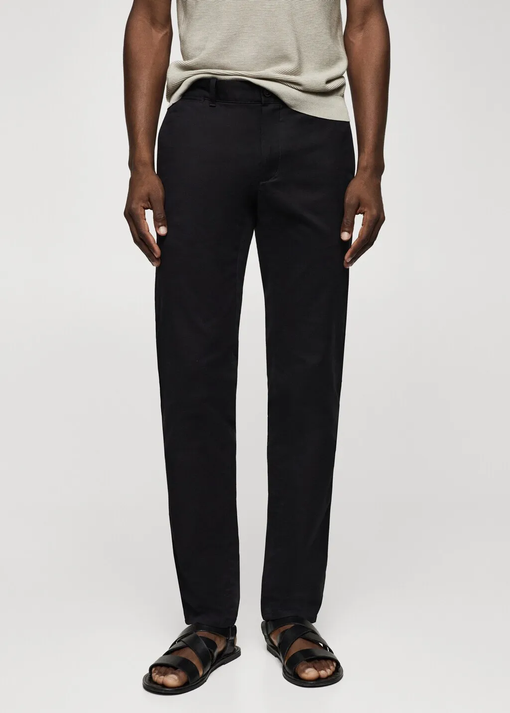 Pantaloni chino slim fit twill
