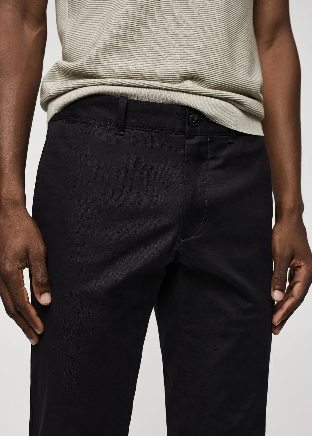 Pantaloni chino slim fit twill