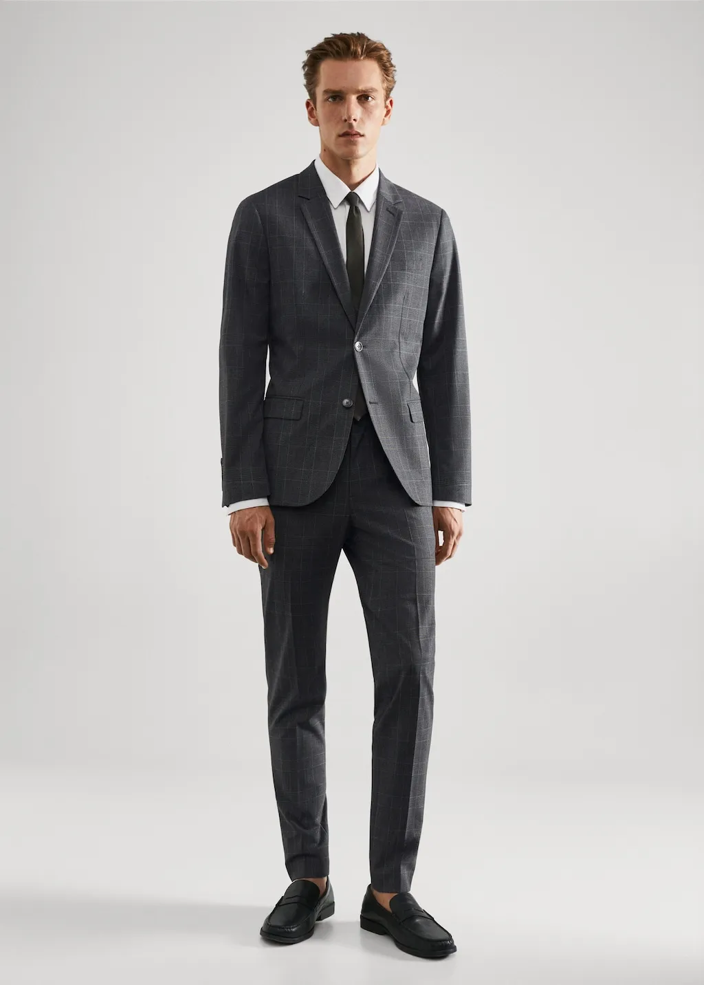 Pantaloni completo super slim fit quadri