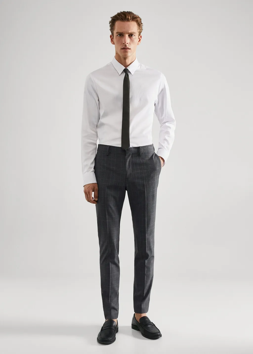 Pantaloni completo super slim fit quadri