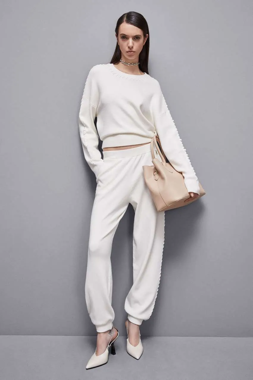 Pantaloni Felpa Bianco Patrizia Pepe
